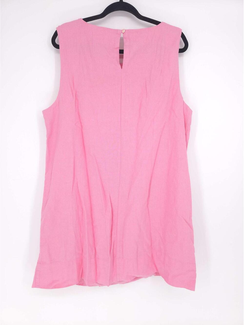 Gap Linen-Blend Apron Mini Dress May Pink NWT SMALL Sleeveless - Picture 8 of 9